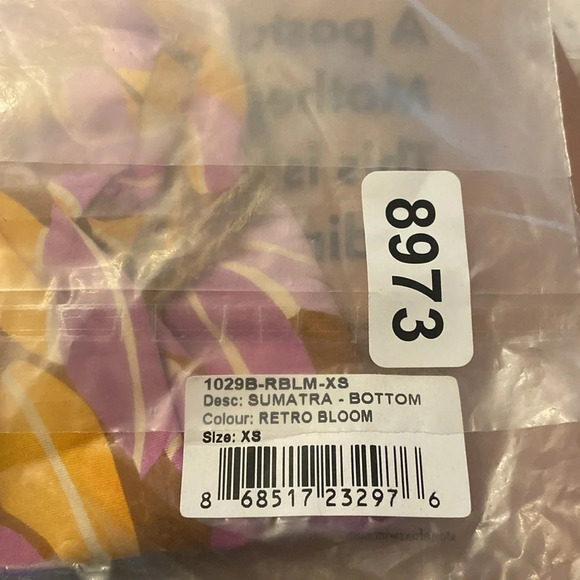 New! Stone Fox Swim sumatra bikini bottoms retro bloom nwt 28973 - Picture 5 of 5